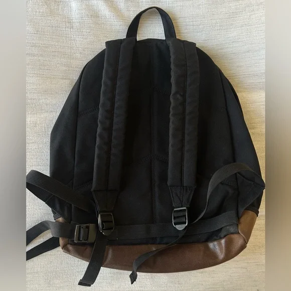 Vintage 90s Eddie Bauer Canvas & Leather Backpack